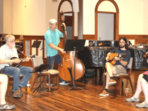 Bluegrass jamming: learn rhythm, leads, cues. Join local jam sessions, festivals. 10-week course, connect with roots music community.